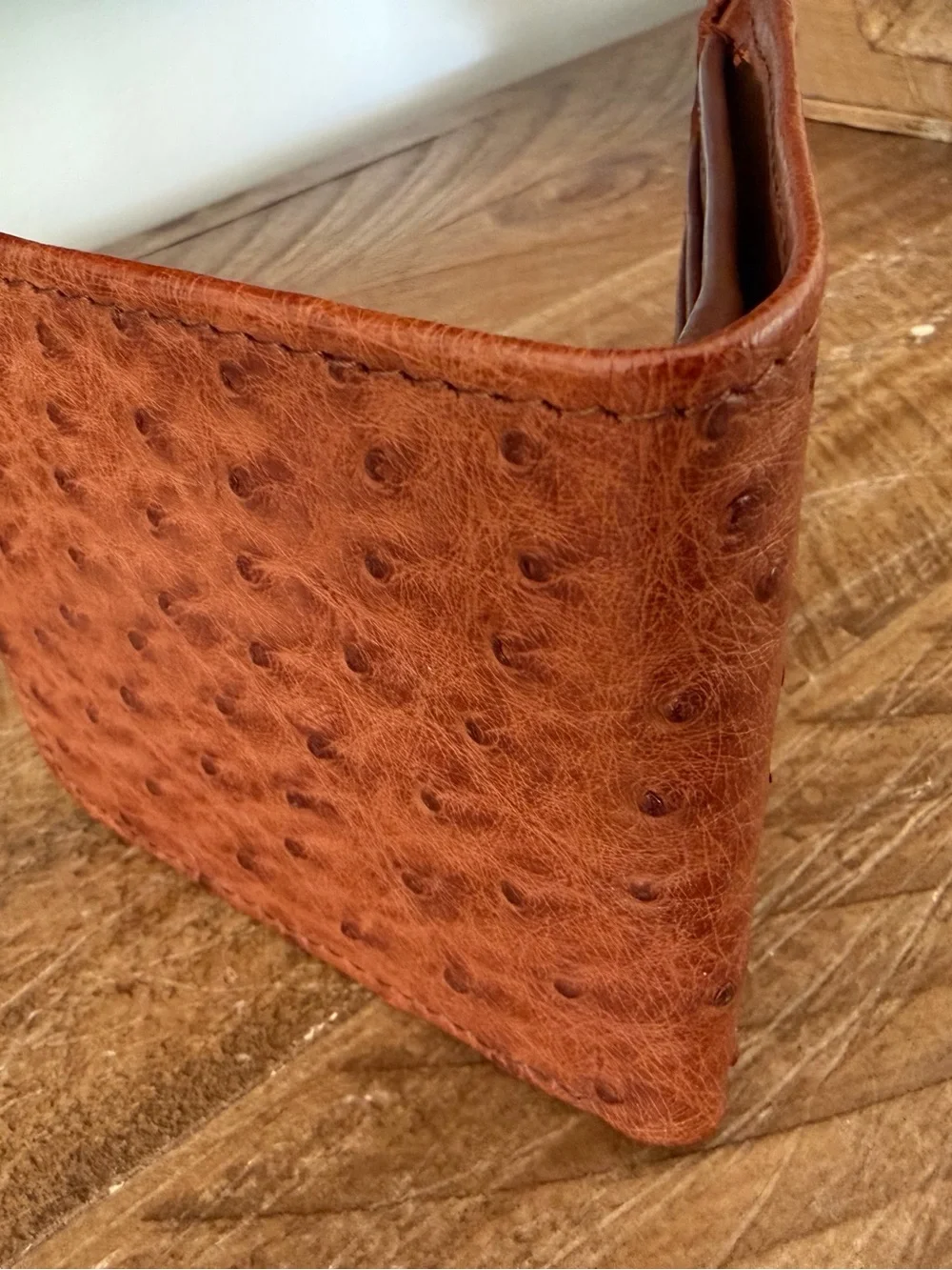 Tecovas Genuine Ostrich Leather Bi-Fold Wallet